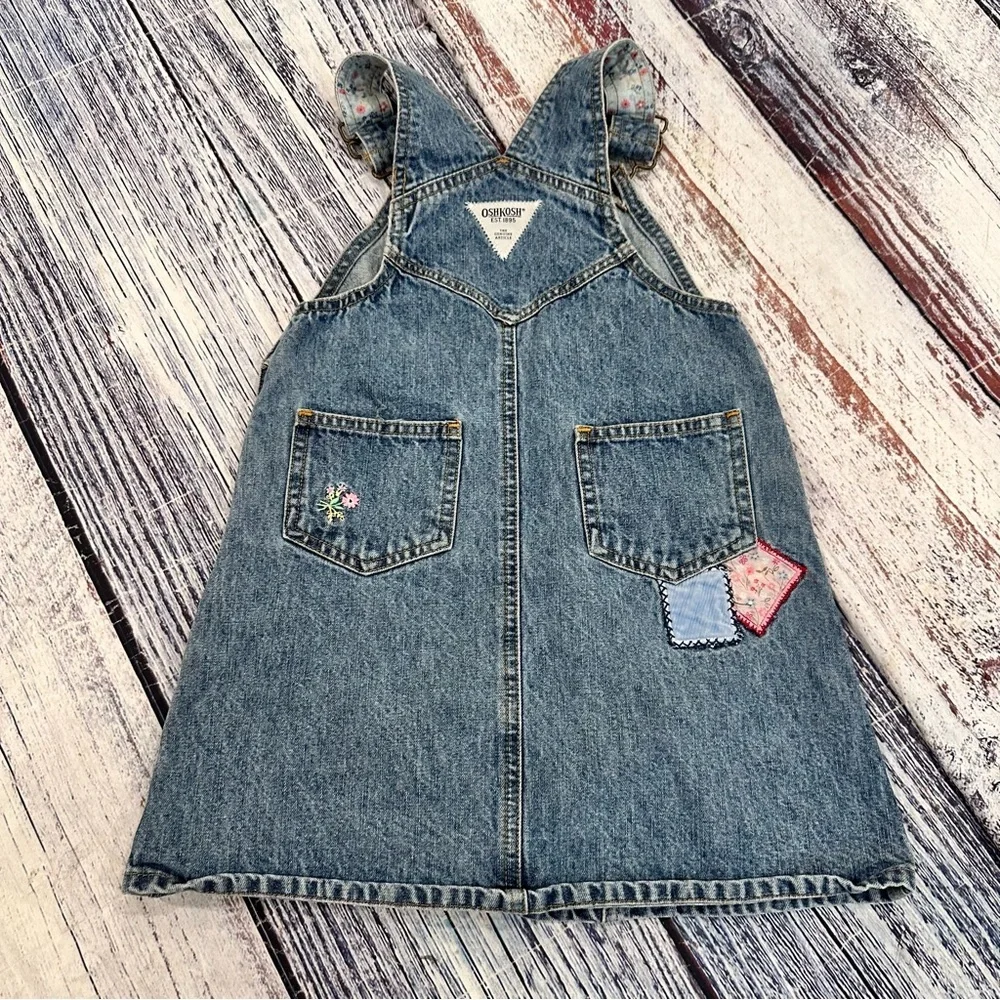 Vintage OshKosh B'gosh Patchwork Light Blue Denim Overalls